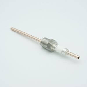 Power Feedthrough, Watercooled, 12,000 Volts, 1 Tube, 0.25" Copper Conductor, 0.5" NPT Fitting
