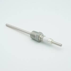 Power Feedthrough, 12000 Volts, 7 Amps, 1 Pin, 0.25" Stainless Steel Conductor, 0.5" NPT Fitting