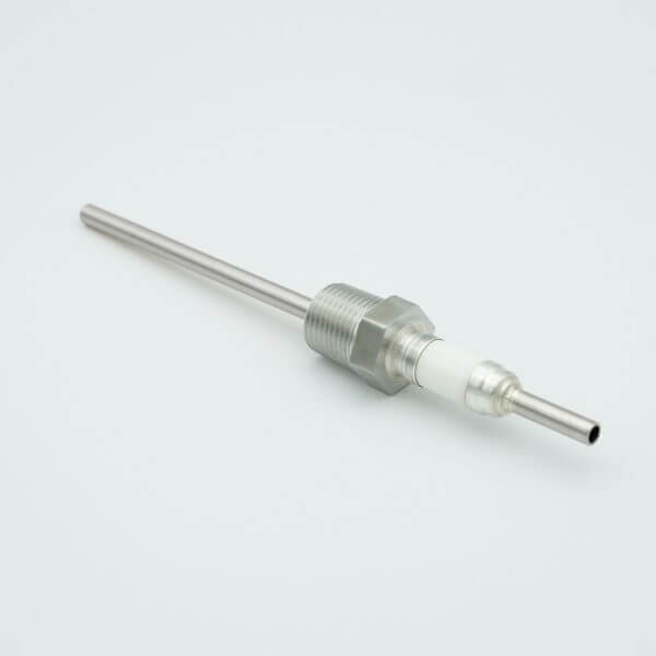 Power Feedthrough, Watercooled, 12000 Volts, 1 Tube, 0.25" Stainless Steel Conductor, 0.5" NPT Fitting
