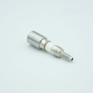 Power Feedthrough, 5000 Volts, 8/32 Threaded Stud w/ No Conductor, 0.435" Dia Stainless Steel Weld Adapter