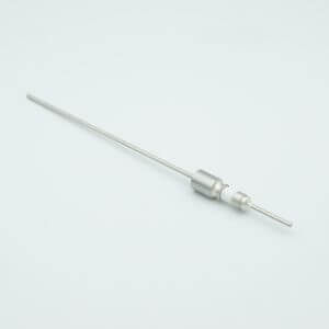 Power Feedthrough, 5000 Volts, 3 Amps, 1 Pin, 0.094" Stainless Steel, 0.435" Dia Stainless Steel Weld Adapter