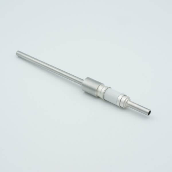 Power Feedthrough, Watercooled, 12000 Volts, 1 Tube, 0.25" Nickel Conductor, 0.622" Dia Stainless Steel Weld Adapter