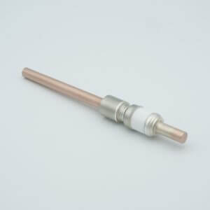 Power Feedthrough, 8000 Volts, 300 Amps, 1 Pin, 0.38" Copper Conductor, 0.747" Dia Stainless Steel Weld Adapter