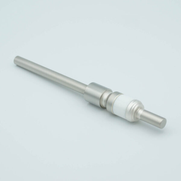 Power Feedthrough, 8000 Volts, 100 Amps, 1 Pin, 0.38" Nickel Conductor, 0.747" Dia Stainless Steel Weld Adapter