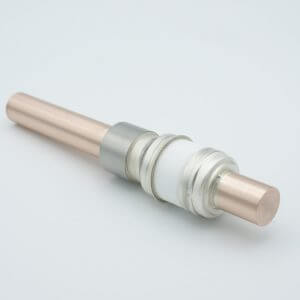 Power Feedthrough, 8000 Volts, 800 Amps, 1 Pin, 0.75" Copper Conductor, 1.12" Dia Stainless Steel Weld Adapter