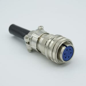 MS Series Air-side Connector, 6 Pins, 700 Volts, 10 Amps per Pin, Accepts 0.056" or 0.062" Dia Pins