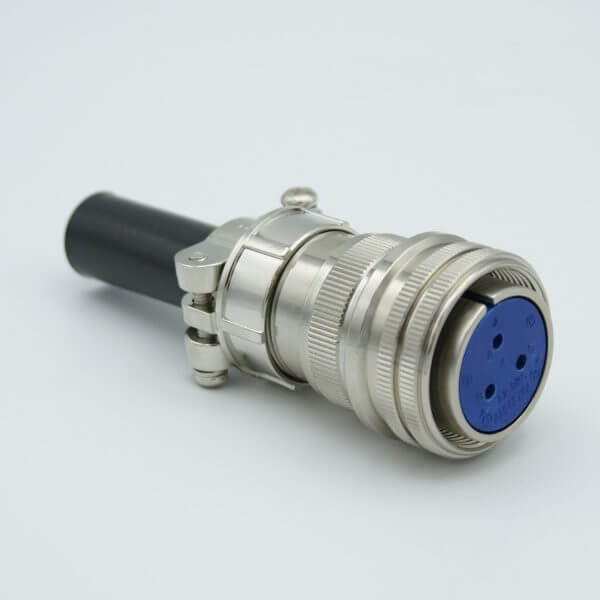 MS Series Air-Side Connector, 3 Pins, 1750 Volts, 23 Amps Per Pin, Accepts 0.092" or 0.094" Dia. Pins