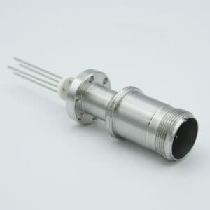 MS Series, Multipin Feedthrough, 4 Pins, 700 Volts, 10 Amps per Pin, 0.056" Dia Conductors, w/ Air-side Connector, 1.33" Conflat Flange