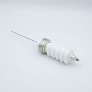 Power Feedthrough, 30,000 Volts, 3 Amps, 1 Pin, 0.094" Stainless Steel Conductor, 1.50" Dia Stainless Steel Weld Adapter
