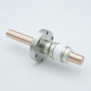 Power Feedthrough, 8000 Volts, 800 Amps, 1 Pin, 0.75" Copper Conductor, 2.75" Conflat Flange