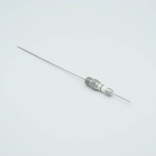 Power Feedthrough, 5000 Volts, 8 Amps, 1 Pin, 0.050" Nickel Conductor, 0.125" NPT Fitting