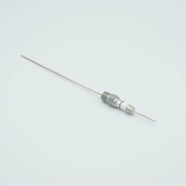 Power Feedthrough, 5000 Volts, 25 Amps, 1 Pin, 0.050" Copper Conductor, 0.125" NPT Fitting