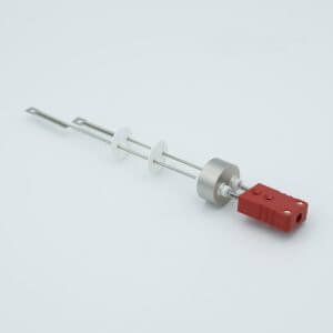 Thermocouple Feedthrough, Type C, 1 Pair, Miniature Connector, 0.75" Dia Stainless Steel Weld Adapter
