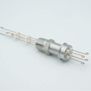 Thermocouple Feedthrough, Type T, 2 Pairs, Screw-type Connector, 0.5" NPT Fitting