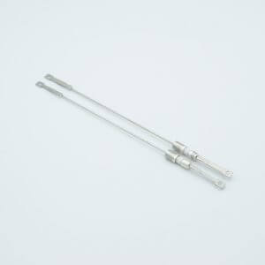 Thermocouple Feedthrough, Type K, Single-leg Pair with Screw/Nut Connectors, 0.25" Dia Weld Adapter