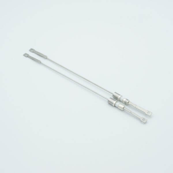 Thermocouple Feedthrough, Type E, Single-leg Pair with Screw/Nut Connector, 0.25" Dia Weld Adapter