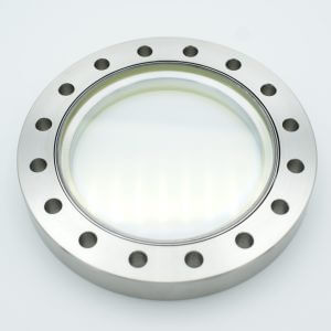 UHV Viewport, DUV Grade (Laser) Fused Silica w/Broadband AR Coating(BBAR) for 550-1100NM,3.88 View Dia, 6.00" Conflat Flange