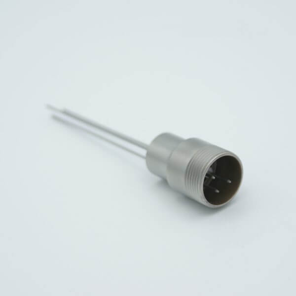 Multipin Feedthrough, 3 Pins, 500 Volts, 3.5 Amps per Pin, 0.032" Dia Conductors, 0.50" Dia Stainless Steel Weld Adapter