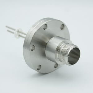 MS High Current Series, Multipin Feedthrough, 2 Pins, 700 Volts, 16 Amps per Pin, 0.094" Nickel Conductors, 2.75" Conflat Flange