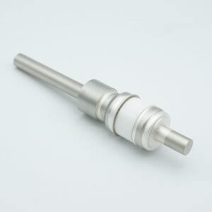 Power Feedthrough, 8000 Volts, 140 Amps, 1 Pin, 0.50" Nickel Conductor, 1.12" Dia Stainless Steel Weld Adapter