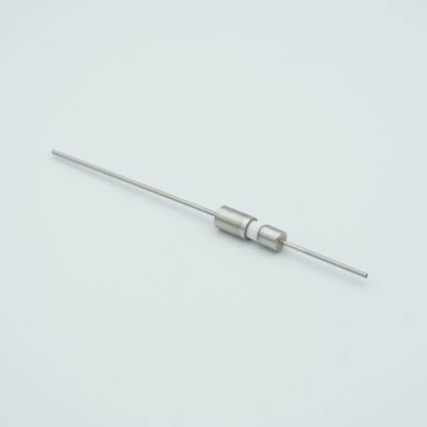 Power Feedthrough, 2000 Volts, 13 Amps, 1 Pin, 0.050" Molybdenum Conductor, 0.247" Dia Nickel Adapter