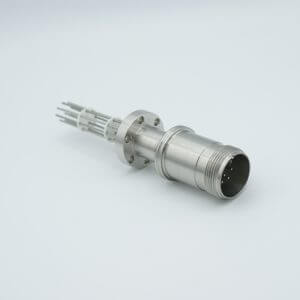 MS Series, Thermocouple Feedthrough, Type K, 5 Pairs, w/ Air-side Connector, 1.33" Conflat Flange