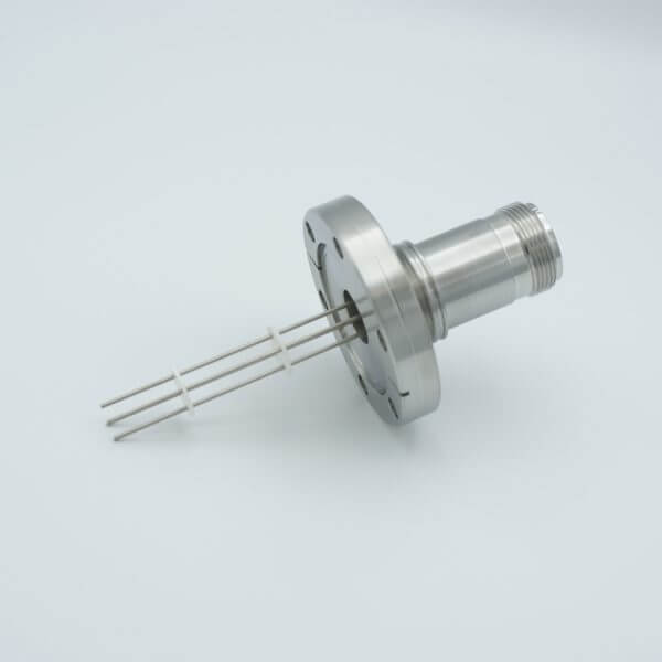 MPF - A0193-1-CF MS Series, Thermocouple Feedthrough, Type K, 2 Pairs, w/ Air-side Connector, 2.75" Conflat Flange