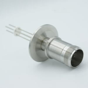 MPF - A0194-3-CF MS Series, Thermocouple Feedthrough, Type E, 2 Pairs, w/ Air-side Connector, 2.16" QF / KF Flange