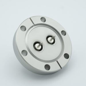 MPF - A0292-2-CF MHV Coaxial Feedthrough, 2 Pins, Grounded Shield, 2.75" Conflat Flange, Without Air-side Connector