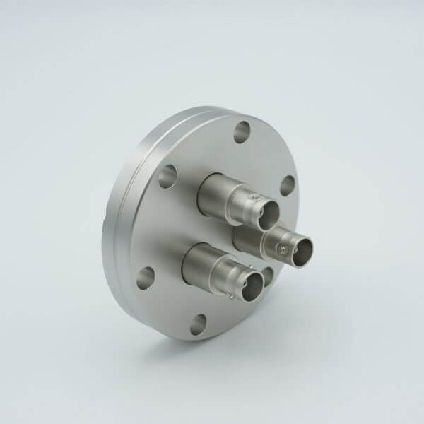 MPF - A0294-2-CF MHV Coaxial Feedthrough, 3 Pins, Grounded Shield, 2.75" Conflat Flange, Without Air-side Connector