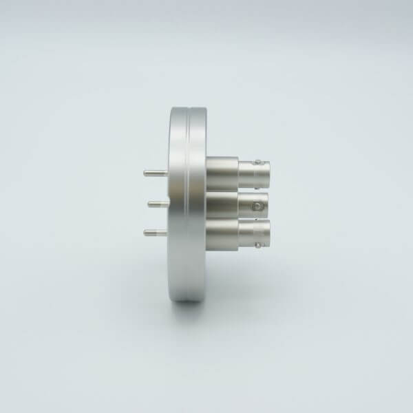 MPF - A0294-2-CF MHV Coaxial Feedthrough, 3 Pins, Grounded Shield, 2.75" Conflat Flange, Without Air-side Connector