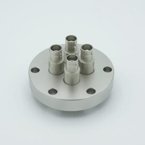 MPF - A0296-2-CF MHV Coaxial Feedthrough, 4 Pins, Grounded Shield, 2.75" Conflat Flange, Without Air-side Connector