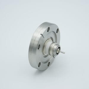 MPF - A0304-2-CF BNC Coaxial Feedthrough, 1 Pin, Floating Shield, 2.75" Conflat Flange, Without Air-side Connector