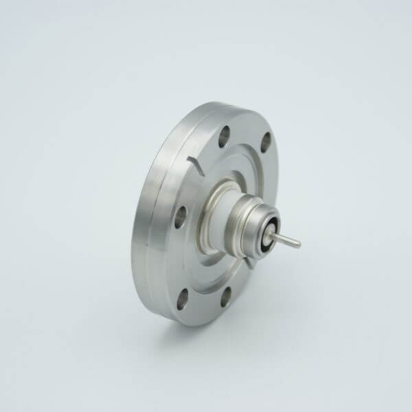MPF - A0304-2-CF BNC Coaxial Feedthrough, 1 Pin, Floating Shield, 2.75" Conflat Flange, Without Air-side Connector