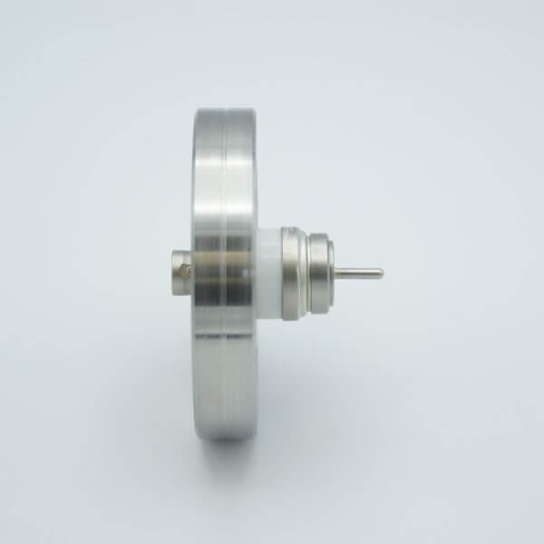 MPF - A0305-2-CF MHV Coaxial Feedthrough, 1 Pin, Floating Shield, 2.75" Conflat Flange, Without Air-side Connector