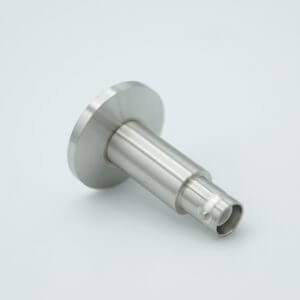 MPF - A0340-2-QF SHV-5 Coaxial Feedthrough, 1 Pin, Grounded Shield, 1.18" QF / KF Flange, Without Air-side Connector