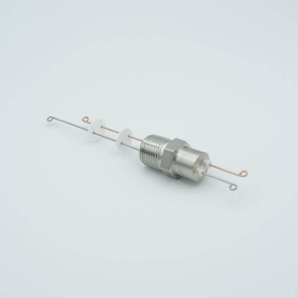 Thermocouple Feedthrough, Type T, 1 Pair, Screw-type Connector, 0.5" NPT Fitting