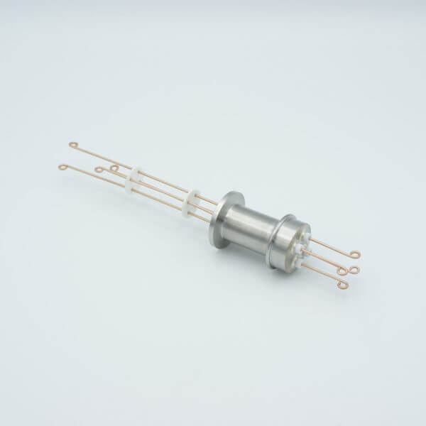 Thermocouple Feedthrough, Type R-S, 2 Pairs, Screw-type Connector, 1.18" QF / KF Flange