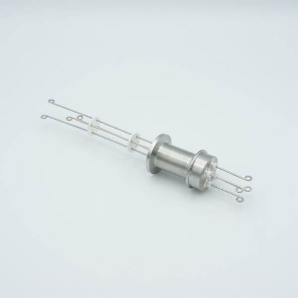 Thermocouple Feedthrough, Type N, 2 Pairs, Screw-type Connector, 1.18" QF / KF Flange