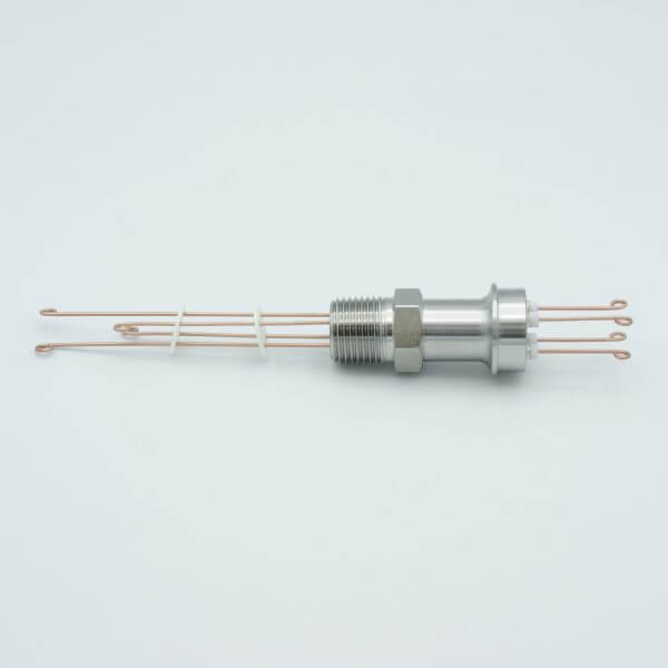 MPF - A0414-2-NPT Thermocouple Feedthrough, Type R-S, 2 Pairs, Screw-type Connector, 0.5" NPT Fitting