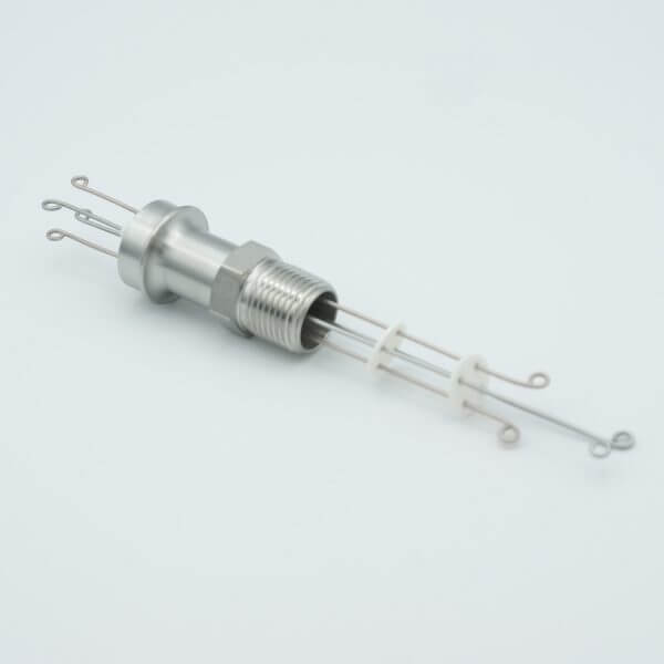 MPF - A0414-3-NPT Thermocouple Feedthrough, Type N, 2 Pairs, Screw-type Connector, 0.5" NPT Fitting