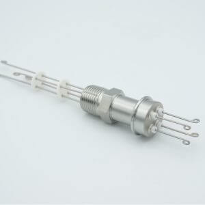 MPF - A0414-3-NPT Thermocouple Feedthrough, Type N, 2 Pairs, Screw-type Connector, 0.5" NPT Fitting