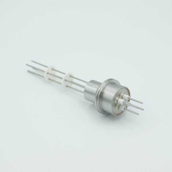 MPF - A0421-1-W Thermocouple Feedthrough, Type K, 2 Pairs, 0.75" Dia Stainless Steel Weld Adapter