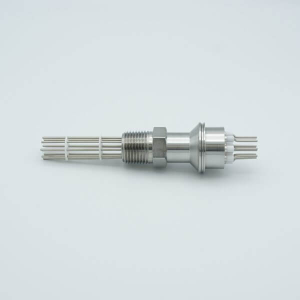 MPF - A0424-10-NPT Thermocouple Feedthrough, Type J, 5 Pairs, 0.5" NPT Fitting