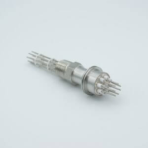 MPF - A0424-11-NPT Thermocouple Feedthrough, Type E, 5 Pairs, 0.5" NPT Fitting