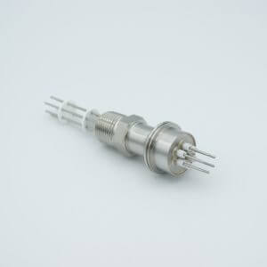 MPF - A0424-5-NPT Thermocouple Feedthrough, Type K, 3 Pairs, 0.5" NPT Fitting