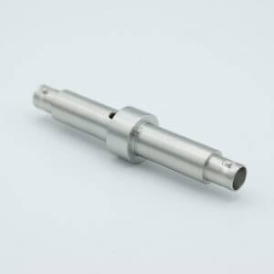 MPF - A0471-5-W MHV Coaxial Feedthrough, 1 Pin, Grounded Shield, Double-Ended, 0.745" Dia SS Weld Adapter, Without Air-side Connector
