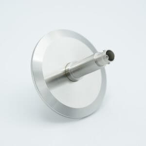MPF - A0478-11-QF BNC Coaxial Feedthrough, 1 Pin, Grounded Shield, Double-Ended, 2.95" QF / KF Flange