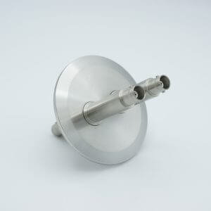 MPF - A0478-5-QF BNC Coaxial Feedthrough, 2 Pins, Grounded Shield, Double-Ended, 2.95" QF / KF Flange