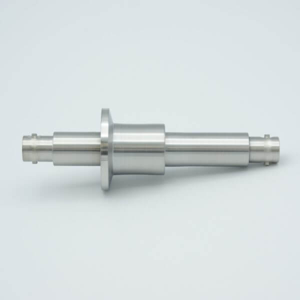 MPF - A0479-5-QF MHV Coaxial Feedthrough, 1 Pin, Grounded Shield, Double-Ended, 1.18" QF / KF Flange, Without Air-side Connector